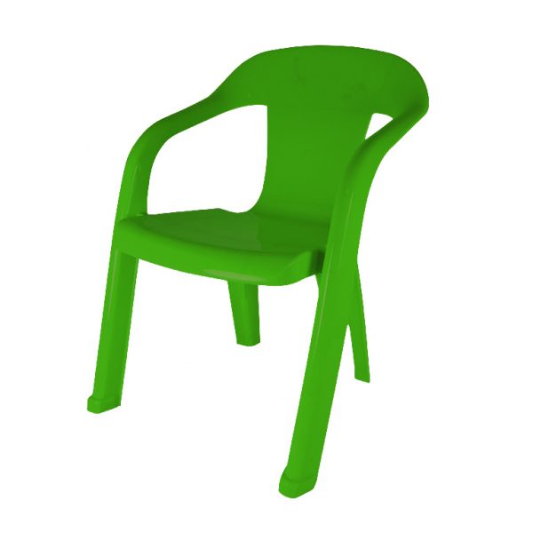 Scaun copii verde din plastic pentru , gradina , terasa , gradinita , interior sau exterior , ATS