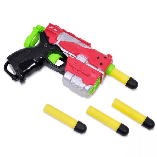Pistol din plastic cu gloante din plastic, + 3 ani , ATS, pentru copii , multicolor