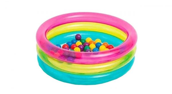 Set spatiu de joaca gonflabil cu piscina si bile multicolore, pentru copii , + 2 ani , ATS
