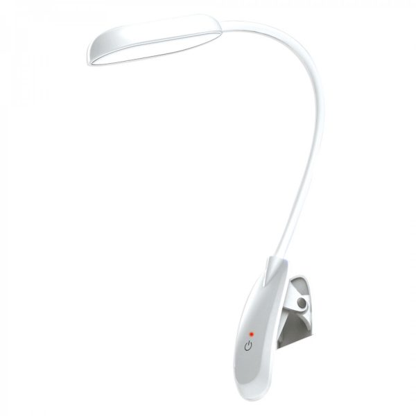 Veioza LED 5W clips + USB alb, functie touch , ATS