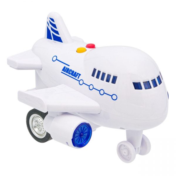 Avion care se misca, are sunet si lumina, pentru copii, ATS, 14x15x10 cm