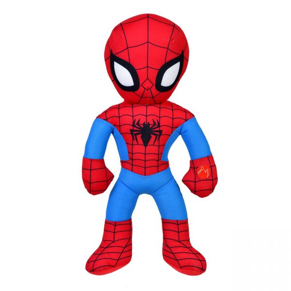Jucarie de plus Spiderman cu sunete realiste din desene, pentru copii, ATS, 51 cm