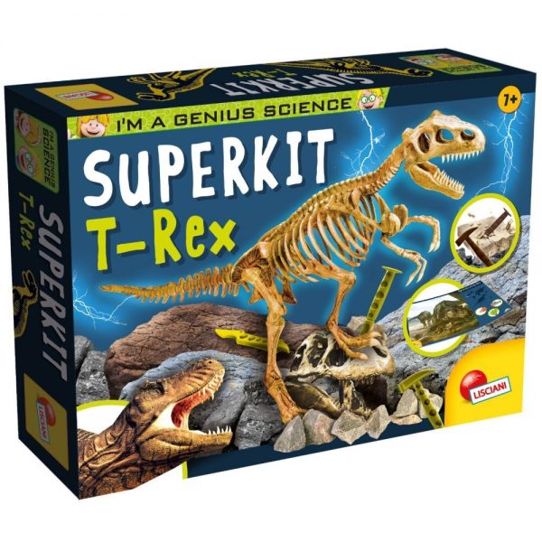 Joc educativ Kit arheologic 3D Skeleton cu instrurnente fantastice de excavare Sapa si descopera un dinozaur T-Rex, pentru copii, ATS